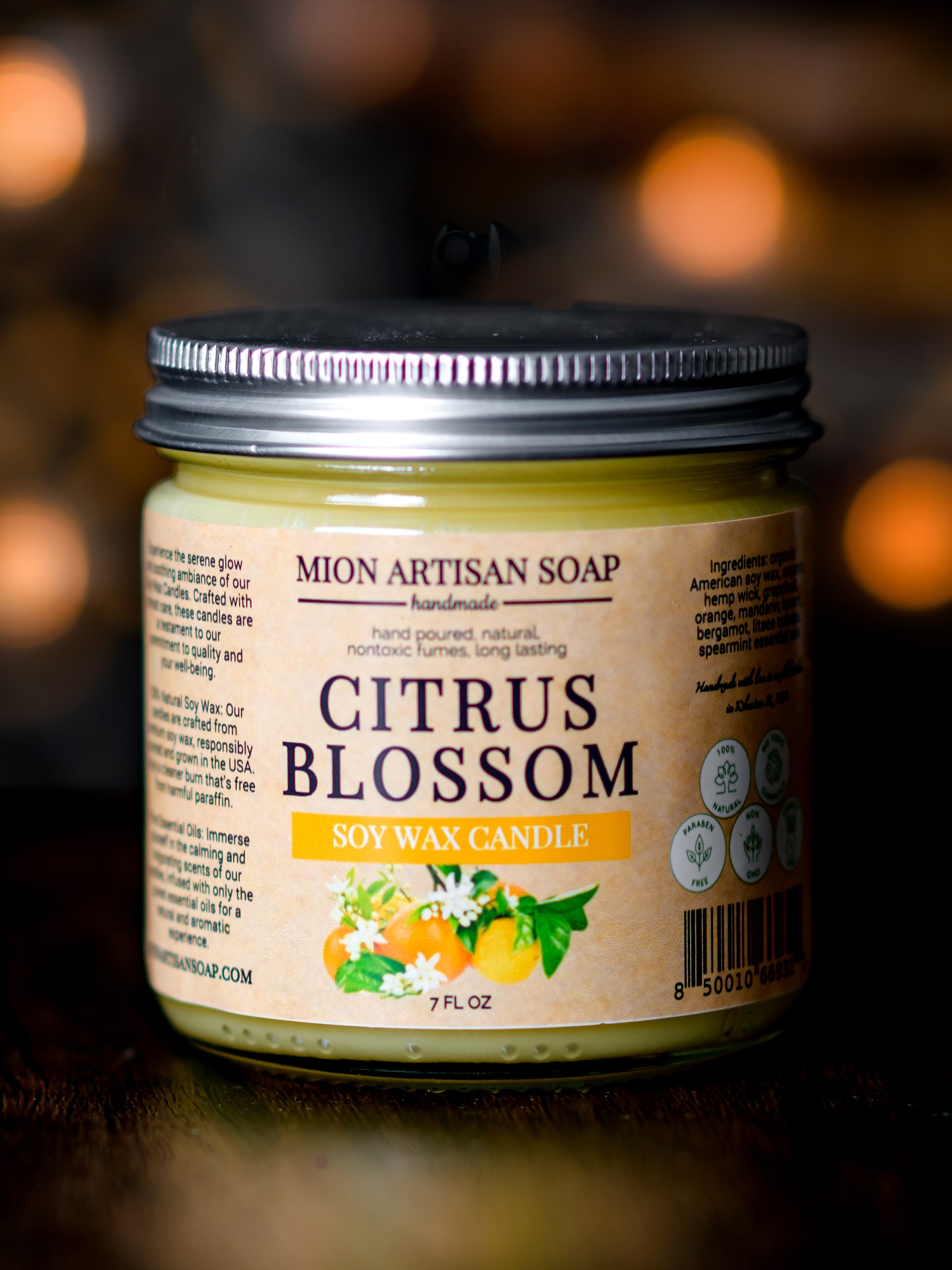 Soy Wax Candle - Citrus Blossom | Long Lasting | 100% Natural