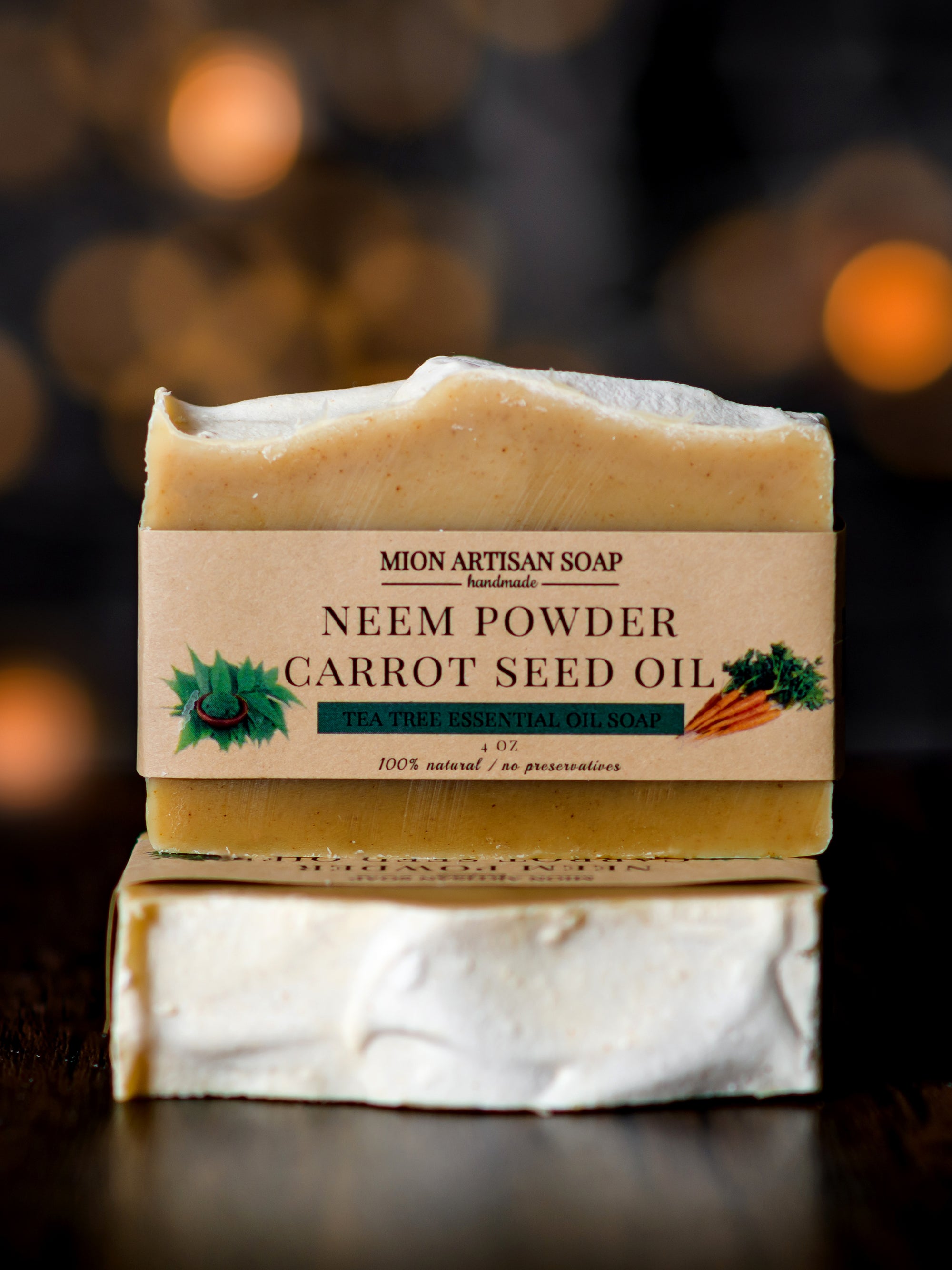 Neem Powder and Carrot Seed Oil | Tea Tree Essential Oil Soap