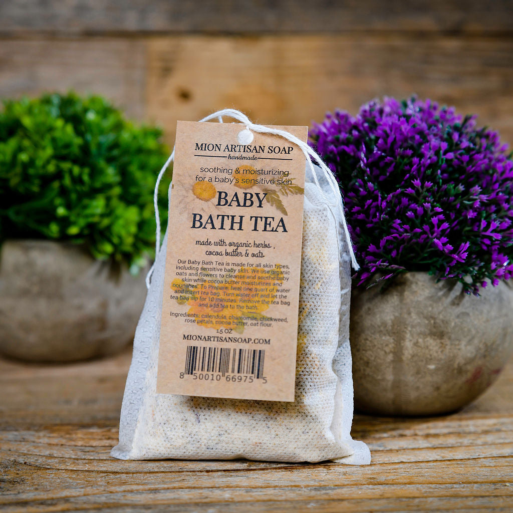 Baby Bath Tea  Made With Cocoa Butter and Herbs – MION Artisan