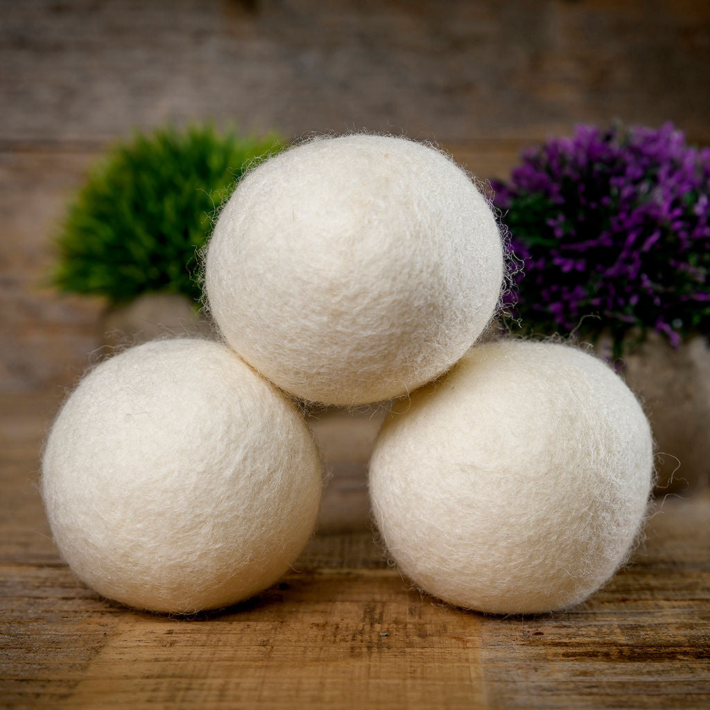 Wool (100%) Dryer Balls w/Lavender Essential Oil