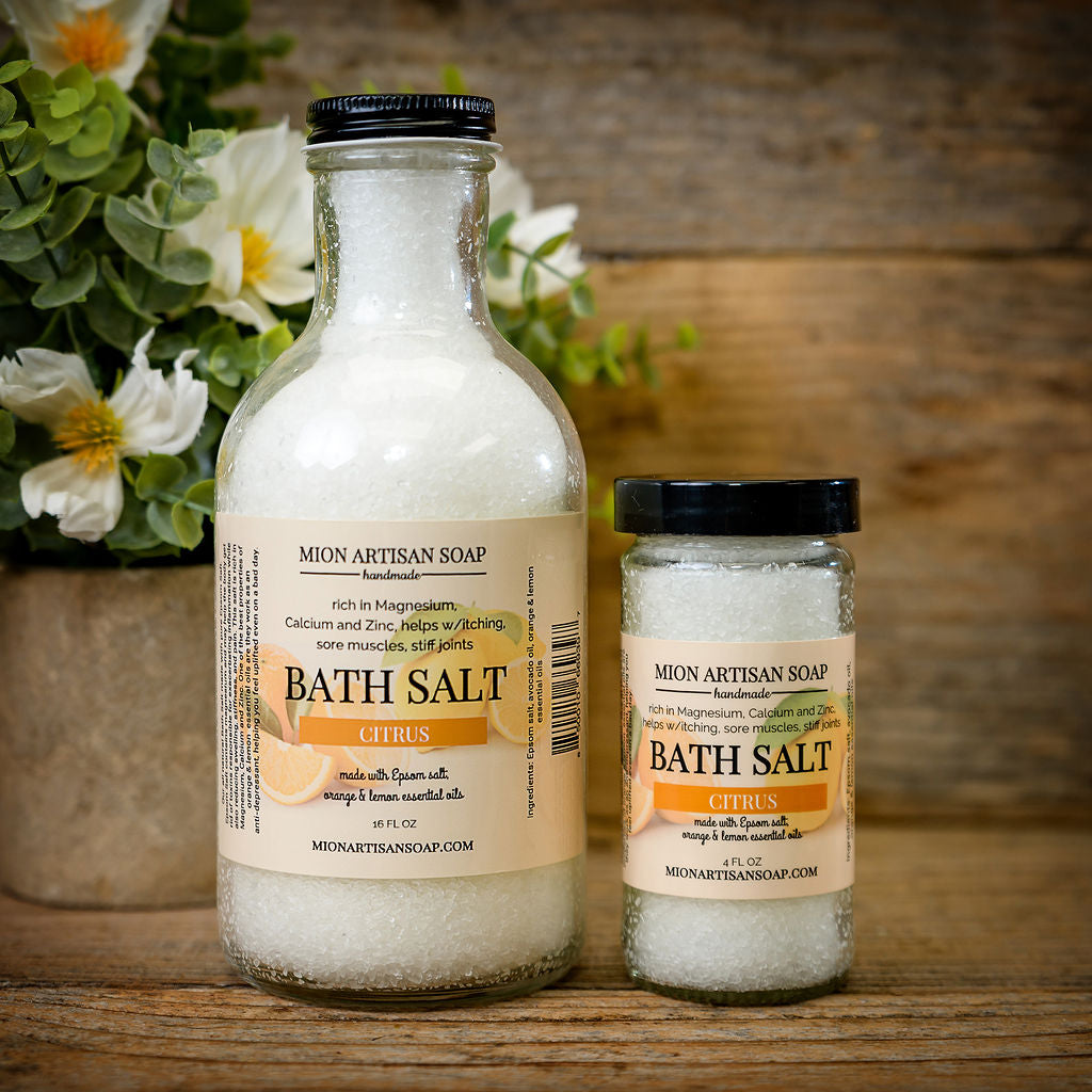 Epsom Salt Bath Salt With Citrus Essential Oils | For Muscle Soreness