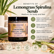Lemongrass Spirulina Sugar Scrub | Medium