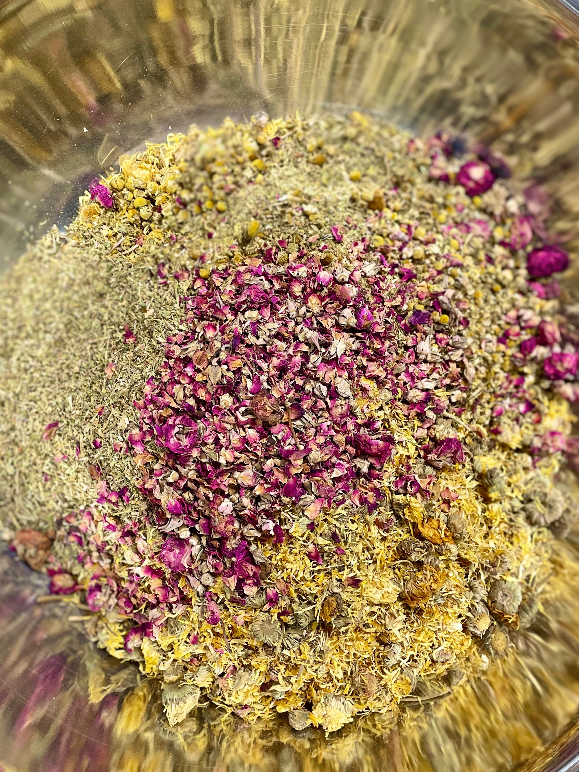 Homemade Bath Tea that is Rose scented and promotes relaxation!
