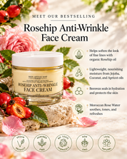 Rosehip Anti-Wrinkle Face Cream | Light Texture | Rich in Vitamins A & C