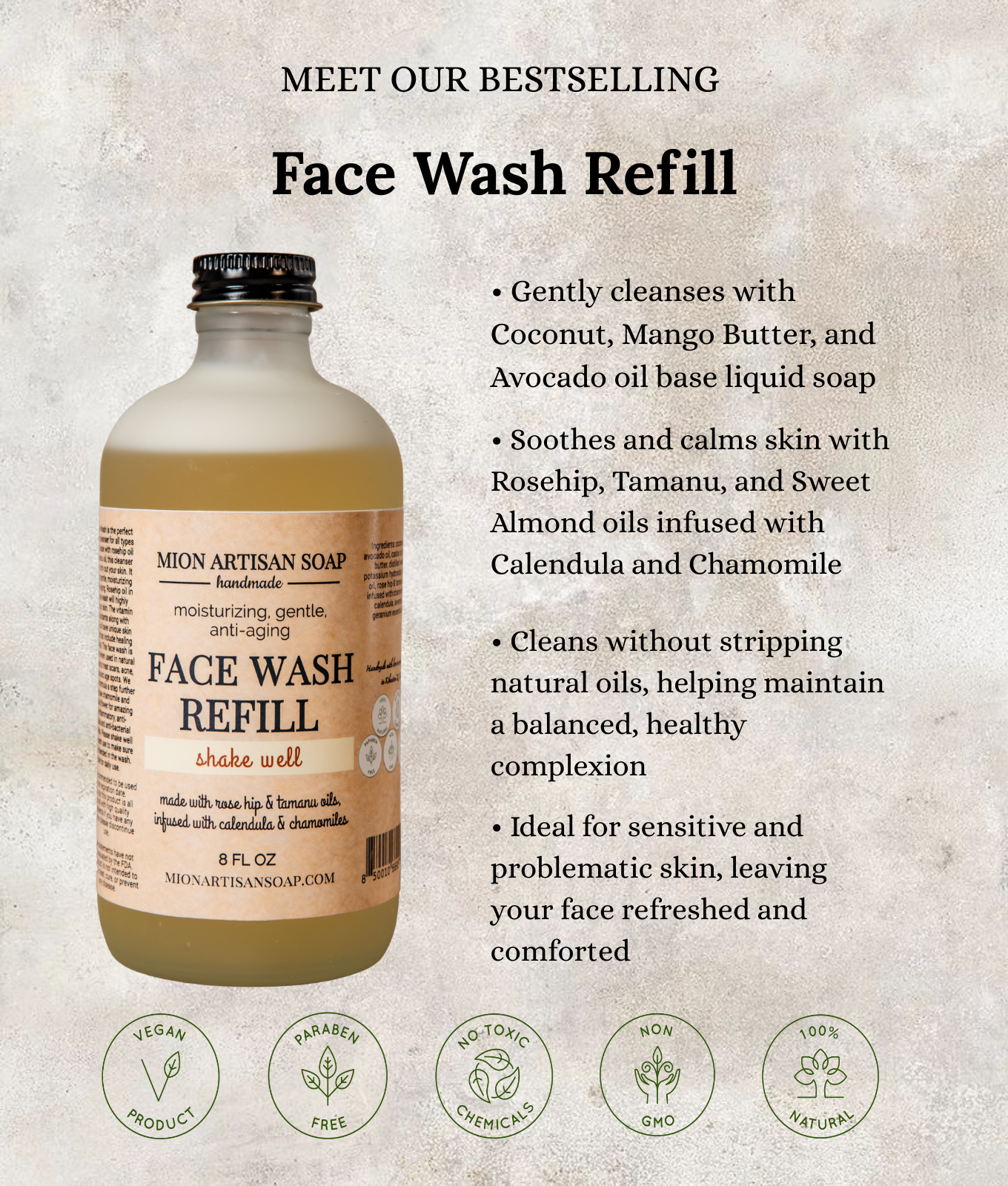 Face Wash Refill | with Rose Hip and Tamanu Oils