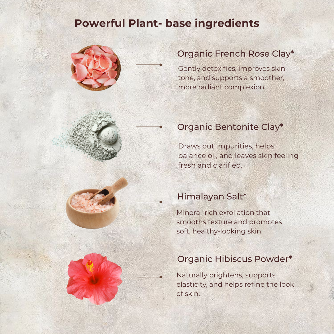 French Rose Clay Face Mask | Tone, Clear, and Detox