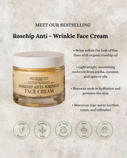 Rosehip Anti-Wrinkle Face Cream | Light Texture | Rich in Vitamins A & C