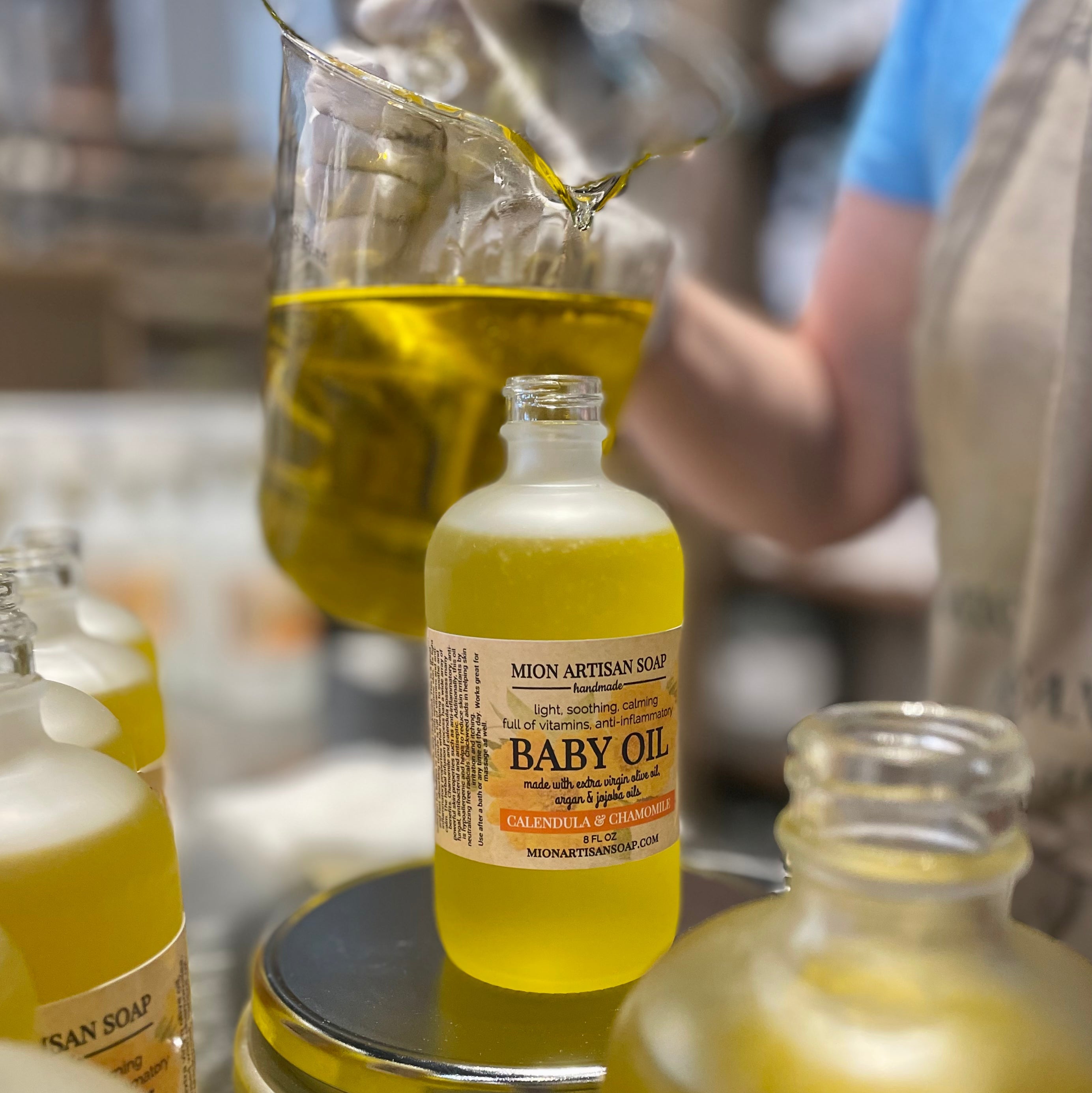 Calendula and Chamomile Baby Oil | Unscented| Light and Nourishing