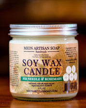 Fir Needle & Rosemary Soy Wax Candle | Long Lasting | 100% Natural