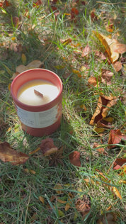 Autumn Woods | Ceramic Jar Candle | with Crackling Wooden Wick and Bamboo Lid