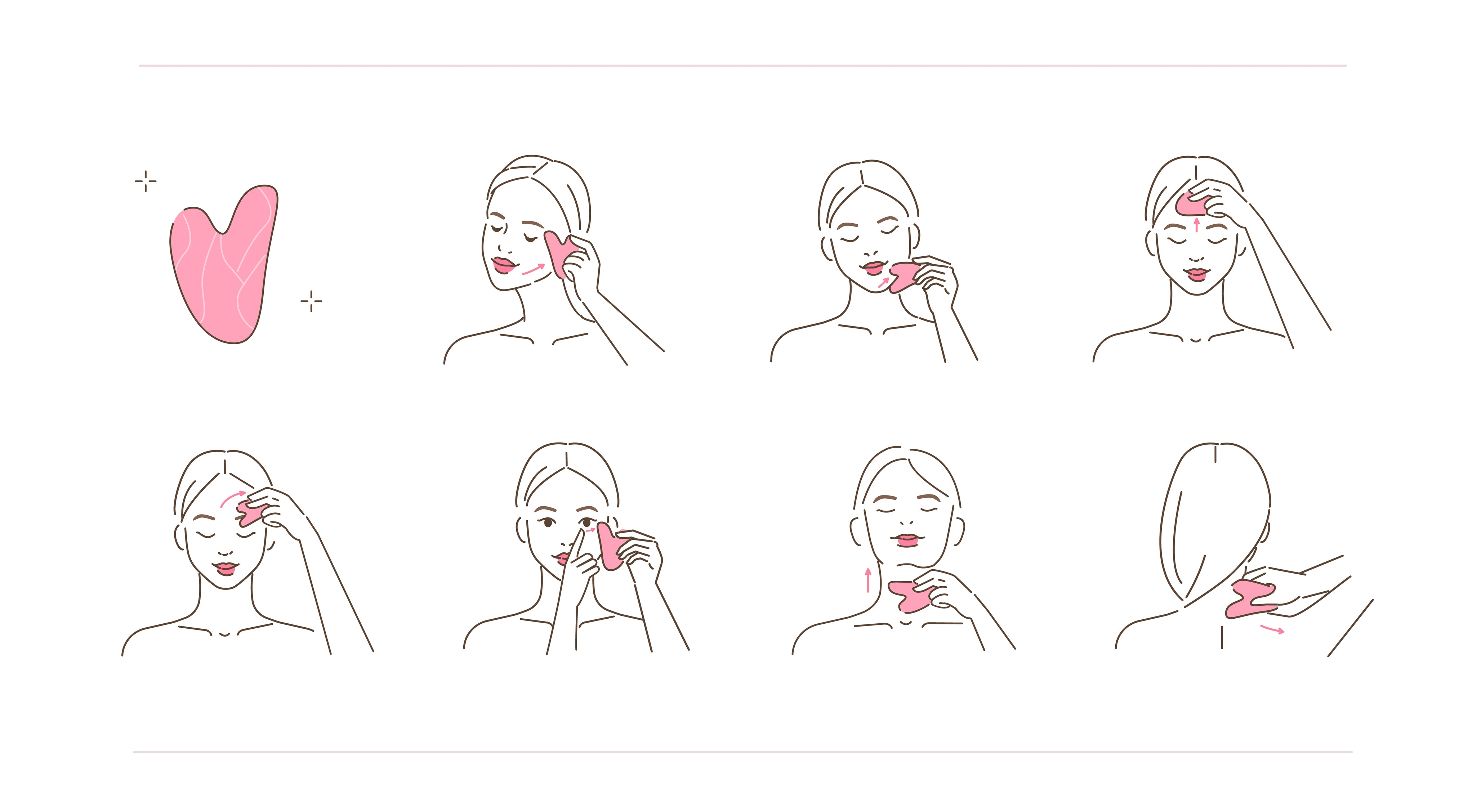 Gua Sha Facial Massaging Tool | Jade and Quartz