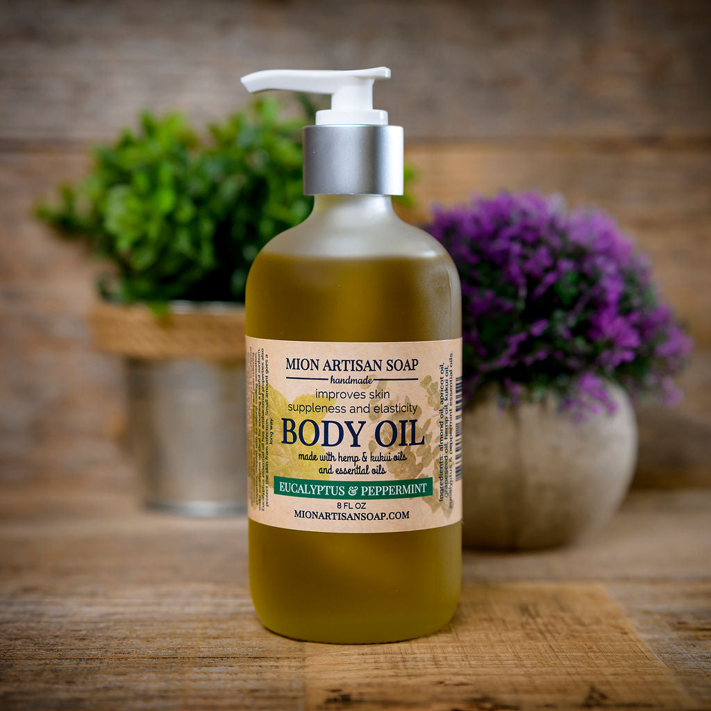 Eucalyptus & Peppermint Body Oil | Improves Suppleness and Elasticity