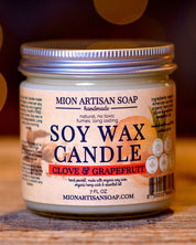 Clove and Grapefruit Soy Candle | Long Lasting | 100% Natural