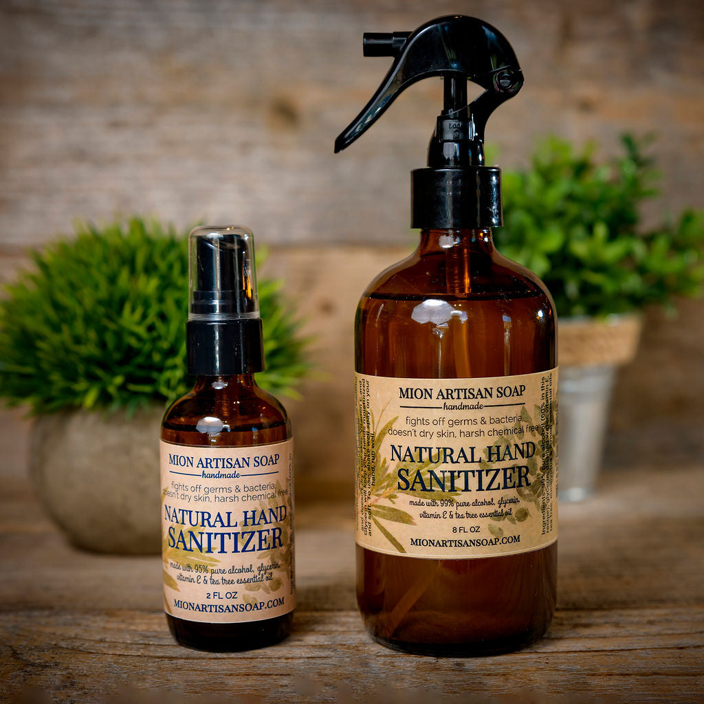 Natural Hand Sanitizers | Made With Pure Alcohol and Essential Oils | 8 FL OZ